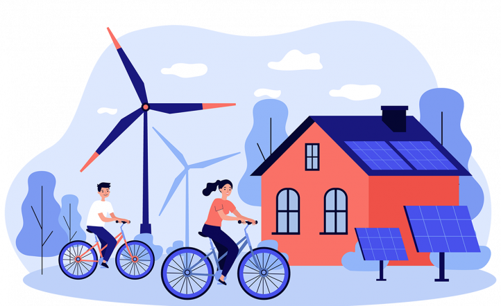 Illustratie Duurzaamheid - fietsen