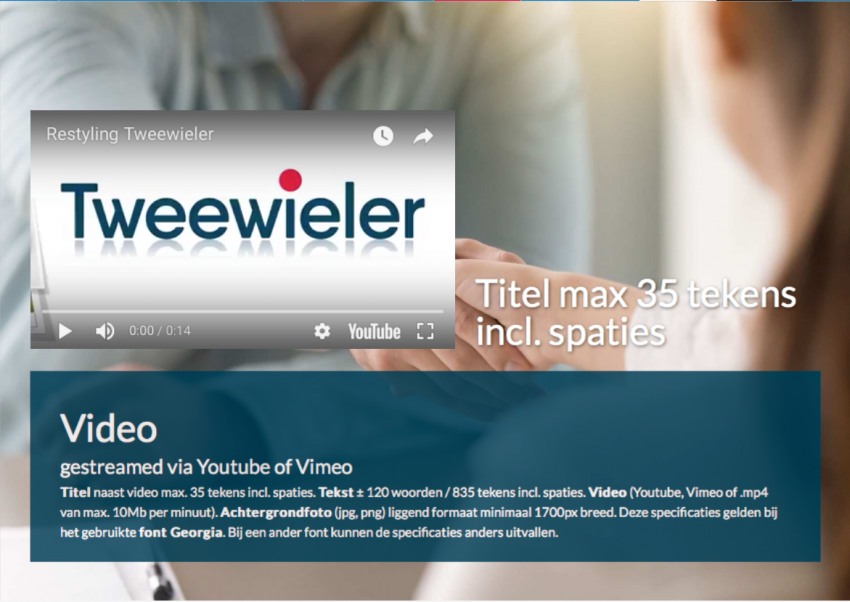 Afbeelding in kolom - proposities - Video